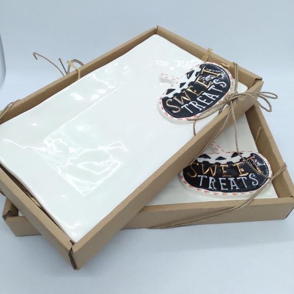 Mud pie set of 2 Halloween snack plates - Picture 12 of 12